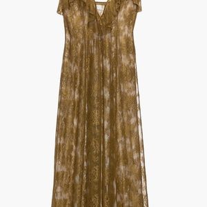 Savage X Fenty Chantilly Cascade Maxi Slip - XS Olive green
